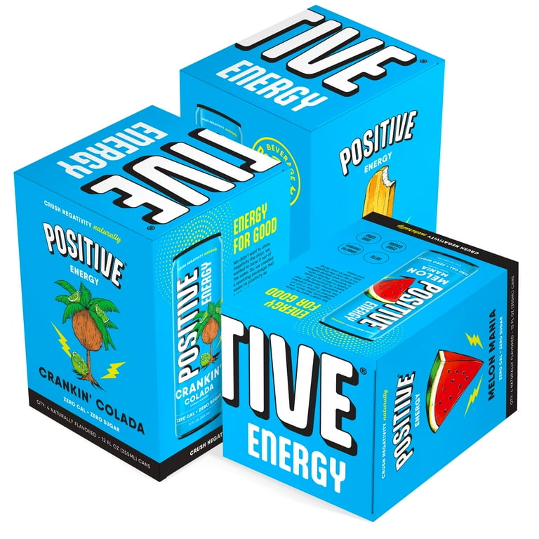 Positive Energy Drink Variety Pack – 12 Cans (12 fl oz) – Zero