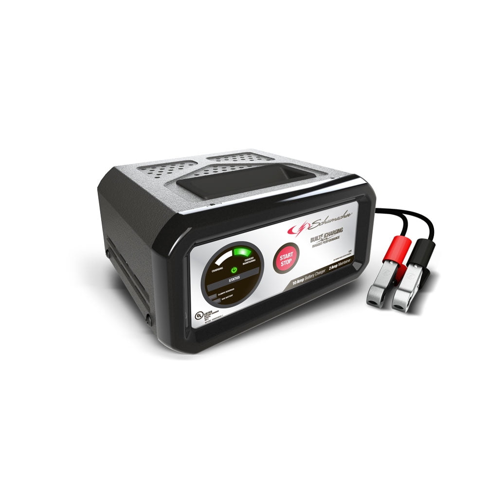 12-Volt Automatic Battery Charger 2 6 10 Amp Fast Charge w/ Carry Handle 