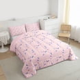 thumbnail image 3 of Manfei Rustic Flower Bedding Comforter Set,Cute Floral Twin Comforter Sets,Pink Green Bedding Set For Girls Kids,Ultra Soft Home Decor Reversible,2 Pieces, 3 of 8