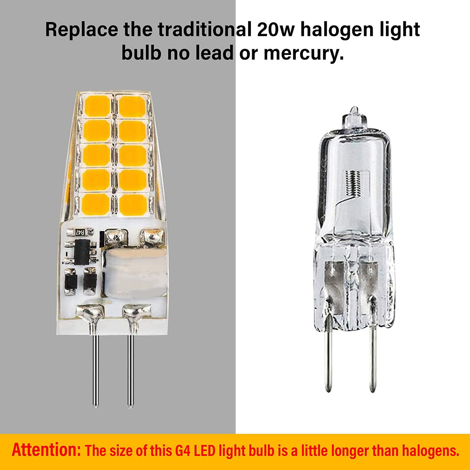 75W Halogen Equivalent KIMROO G4 LED Bulb 12V JC Tybe 10 Pack 3W Bi-Pin Base E12 LED Bulb 4 Pack 78mm 5W R7S LED Bulbs 