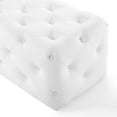 thumbnail image 6 of Modway Amour 48" Tufted Button Entryway Faux Leather Bench in White, 6 of 9