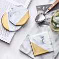 thumbnail image 4 of Bebida de cerámica Countertop Protector Putter Holder Office Comedor Sala de mesa Mesa Tray Crafts Regalos Art Bar Café Accesorios Octangle AweSitey HA012722-01, 4 of 7