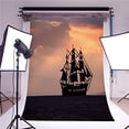 thumbnail image 2 of EREHome Polyester Fabric Ship Photo Background Children for Baby Photo Studio Props Photography Backdrops Sea 5x7ft, 2 of 3