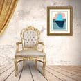 thumbnail image 3 of Inuit 26x32 Gold Ornate Wood Framed with Double Matting Museum Art Print Titled - Aquarelle Cone Shapes, 3 of 4