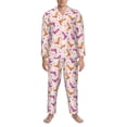 thumbnail image 3 of Salouo Cowgirl Boots Print Button-Front Long Sleeve Pajama Set for Men, Soft 2Pjs Men's Long Sleeve Sleepwear-, 3 of 7