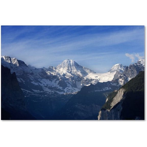 Trademark Fine Art "The Morning Comes Over the Swiss Alps" Canvas Art by Philippe Sainte-Laudy