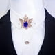 thumbnail image 2 of Broche de cuello de águi Sunnimix Dorado y azul vintage, 2 of 8