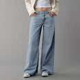 thumbnail image 7 of Boyfriend Jeans for Women, Audhol Women Baggy Jeans Wide Leg Jeans Trendy Stretchy Straight Leg Jean Loose Casual Denim Pants Oversized Jeans Light Blue S, 7 of 7