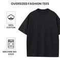 thumbnail image 5 of Men's Oversized Heavyweight Cotton Crew Neck Short Sleeve Tshirts Loose Fit Tops (S-3XL), 5 of 7