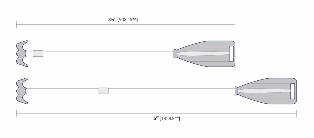 Pactrade Marine Boat Kayak Raft Floating Telescopic Oar Paddle & Hook Anodized Aluminum Shaft