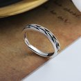 thumbnail image 2 of Sterling Silver Ring For Women Vintage Leaf Oxidized Adjustable Open Ring Anniversary Gift Idea For Daily Wear, 2 of 5