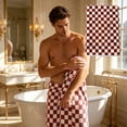 thumbnail image 5 of Chamoist Large Checkered Microfiber Bath Towel, 55" x 27.5" Quick Dry Thick Absorbent Towel, Soft Plush Lightweight Towel for Bathroom, Gym, Travel, 5 of 6