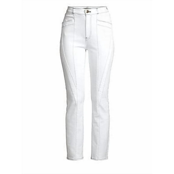 3x1 Women's STAR WHITE Jason Wu Paneled Hi Rise Ankle Skinny Jeans 25