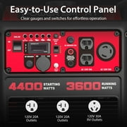 PowerSmart 4400W Inverter Generator, Gas Powered, CO Detect, Home Backup & Outdoor Use, 62 lbs, EPA Certified