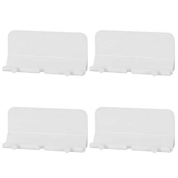4pcs Carga de pared sin clavo y soporte de visualización para teléfono móvil y tableta
