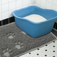 thumbnail image 2 of Shisuyan 2Pcs Cat Litter Mat PVC Pet Mat Adorable Litter Box Mat Non-slip Cat Litter Mat, 2 of 9