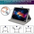 thumbnail image 3 of Universal 8.0 inch Tablet Case, 8 inch Tablet Cover, Travel Portable Protective Folio PU Leather Stand Shell Casewith 4 Fixed Ringsfor All Kinds of 8., 3 of 4