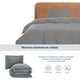 thumbnail image 4 of Juego de funda duvet Bluelander para Edredón King size Diseño Liso gris, 4 of 7