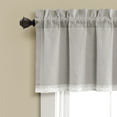 thumbnail image 5 of Lush Decor Linen Lace Lace 18" x 52" + 2" Header Lace Light Gray Cotton Blend 3" Rod Pocket Single Valance, 5 of 10