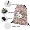 thumbnail image 4 of Hello Kitty Drawstring Backpack Water Resistant String Bag Sackpack Cinch for Sports, Gym, Travel, Swimming, Yoga, Beach, 4 of 7