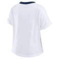 thumbnail image 3 of Women's WEAR by Erin Andrews White Chicago Bears Cropped Center Stripe Dolman T-Shirt, 3 of 6