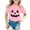 Pink, variant on Pumpkin Face Shirt for Girls Graphic Print Short Sleeve Round Neck T-Shirt Fashion Top for Toddler and Kids