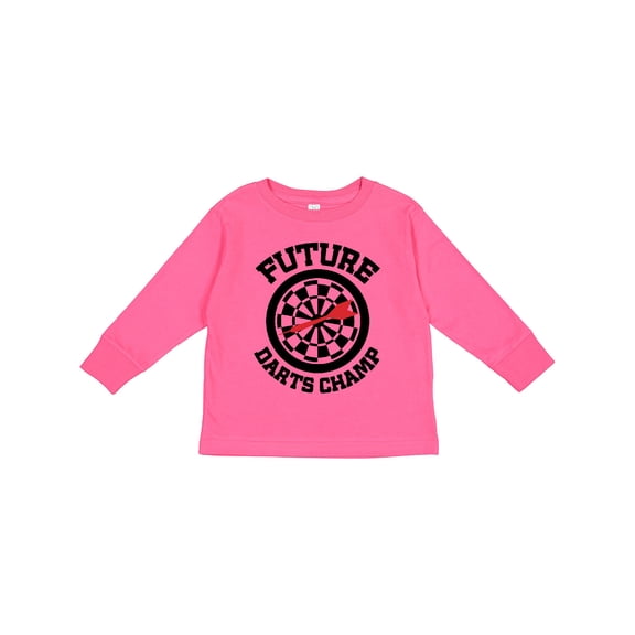 Inktastic Future Darts Champ Boys or Girls Long Sleeve Toddler T-Shirt