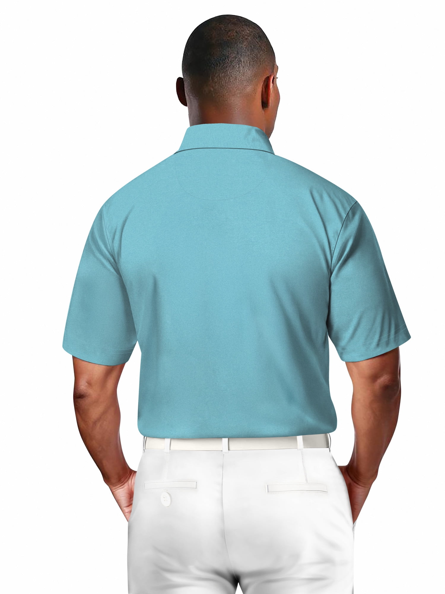 Ben Hogan Men's & Big Men's Performance Heather Assymetric Short Sleeve Golf Polo Shirt, Sizes S-3XL