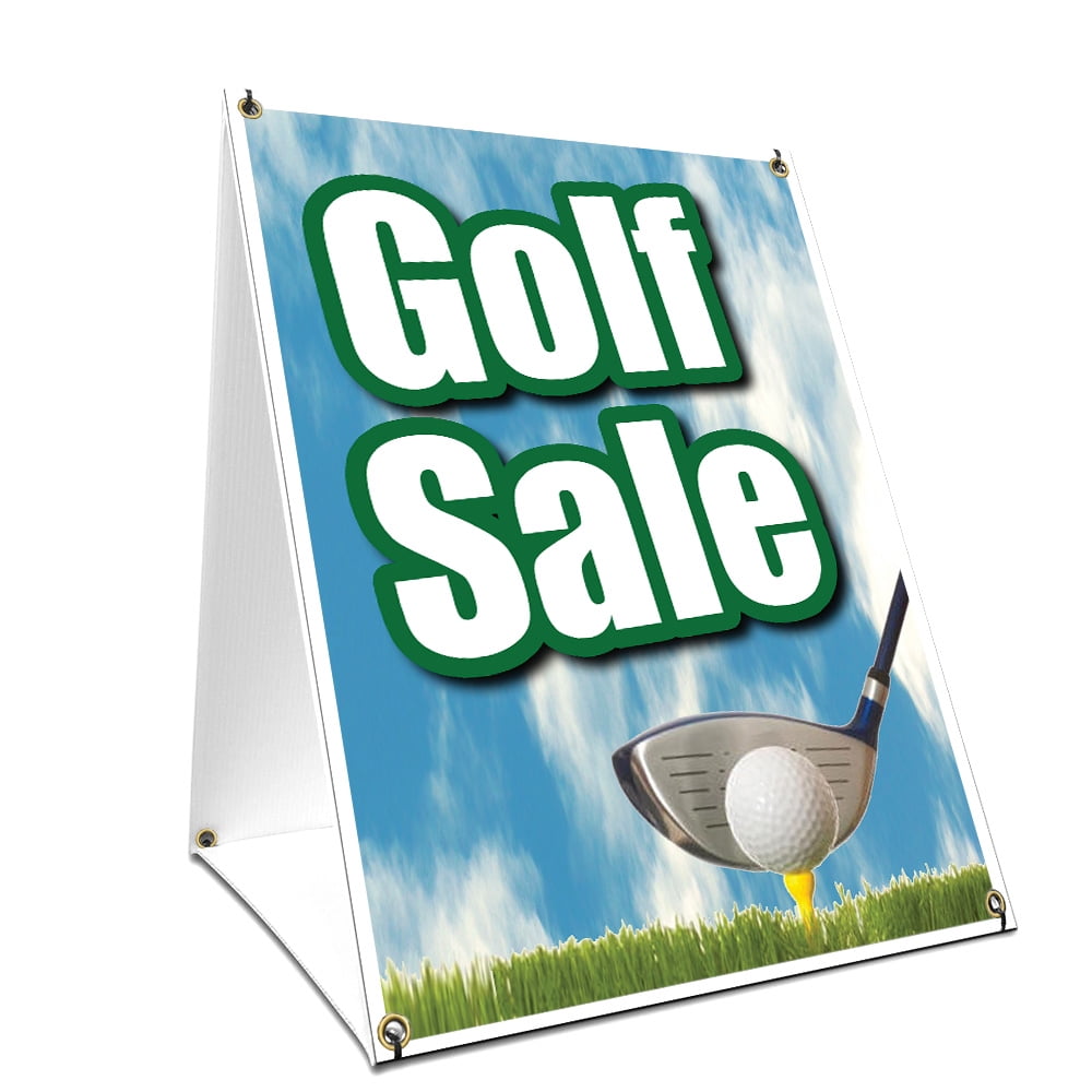 Aframe Sidewalk Golf Sale Sign With Graphics On Each Side 18" X 24