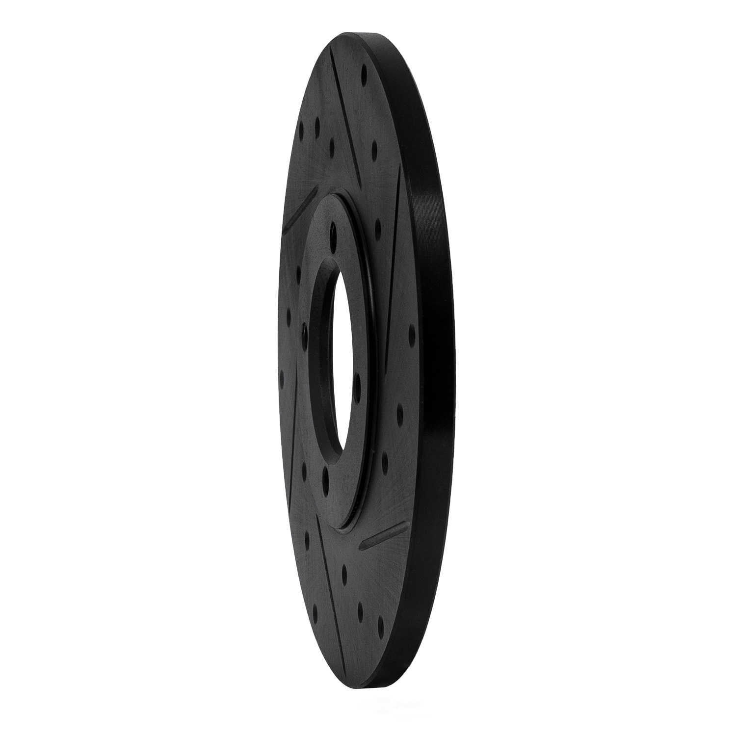 Dynamic Friction Company 633-76007R DFC Brake Rotor - Drilled And Slotted - Black
