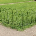 thumbnail image 5 of Sunnydaze Traditional 24" x 24" Black Steel Decorative Garden Fence Panels (5 Count), 5 of 7