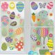 thumbnail image 1 of Easter Decorations Window Clings Decals Decor, Easter Eggs Party Gifts, For Kids School Home Office, About 140pcs Banmo, 1 of 5