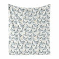thumbnail image 1 of Narwhal Soft Flannel Fleece Blanket, Unicorn of the Oceans Pattern in Cartoon Nursery Style Composition Colorful Design, Cozy Plush for Indoor and Outdoor Use, 70" x 90", Multicolor, by Ambesonne, 1 of 6