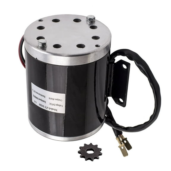 maXpeedingrods 500W 24V DC Brush Electric Motor ZY1020 with Bracket 2500RPM for DIY Scooter E Bike Go Kart, 107.5mm*133mm