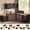 Black+Brown, variant on Farmhouse L Shaped Computer Desk with 6 Drawers and Hutch, Reversible Home Office Desk, Corner Office Desk