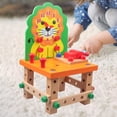 thumbnail image 4 of Silla y herramientas de montaje de madera, juguete de construcción educativo, modelos de sillas de madera, juego de construcción para niños pequeños Hugo Montaje Carpintería, 4 of 7