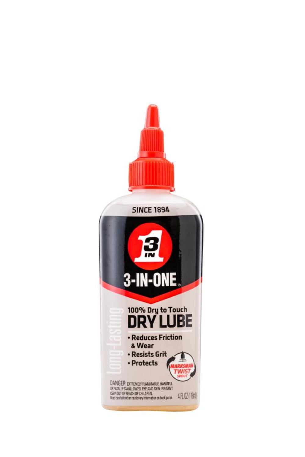 3-In-One 100% Dry To Touch Dry Lube Drip Oil, 4 Oz