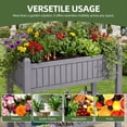 thumbnail image 3 of Uforic Mobile Raised Garden Bed 42.5x17.3x35.4 in, Elevated Plastic Planter Box with Drain Plug, Storage Shelf & Wheels, Light Brown, 3 of 8