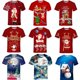thumbnail image 2 of Camiseta de Navidad con estampado 3D para hombre y mujer, camisa informal de manga corta con cuello redondo, muñeco de nieve y alce, Unisex, 2 of 4