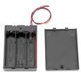 thumbnail image 5 of Caja de soporte de batería de 2 hilos ON/OFF de plástico para 3x1.5V AA 3Pcs, 5 of 5