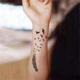 thumbnail image 2 of 10 Sheets Tiny Temporary Tattoo Feather Bird for Men Women, 2 of 6