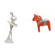 thumbnail image 1 of Escultura Artística De Figura De Bailarina Moderna Y Caballo Dala Sueco Para Dormitorio, Chimenea, Entrada De Oficina Y Estantería, Decoración Del Hogar, Coleccionable., 1 of 8