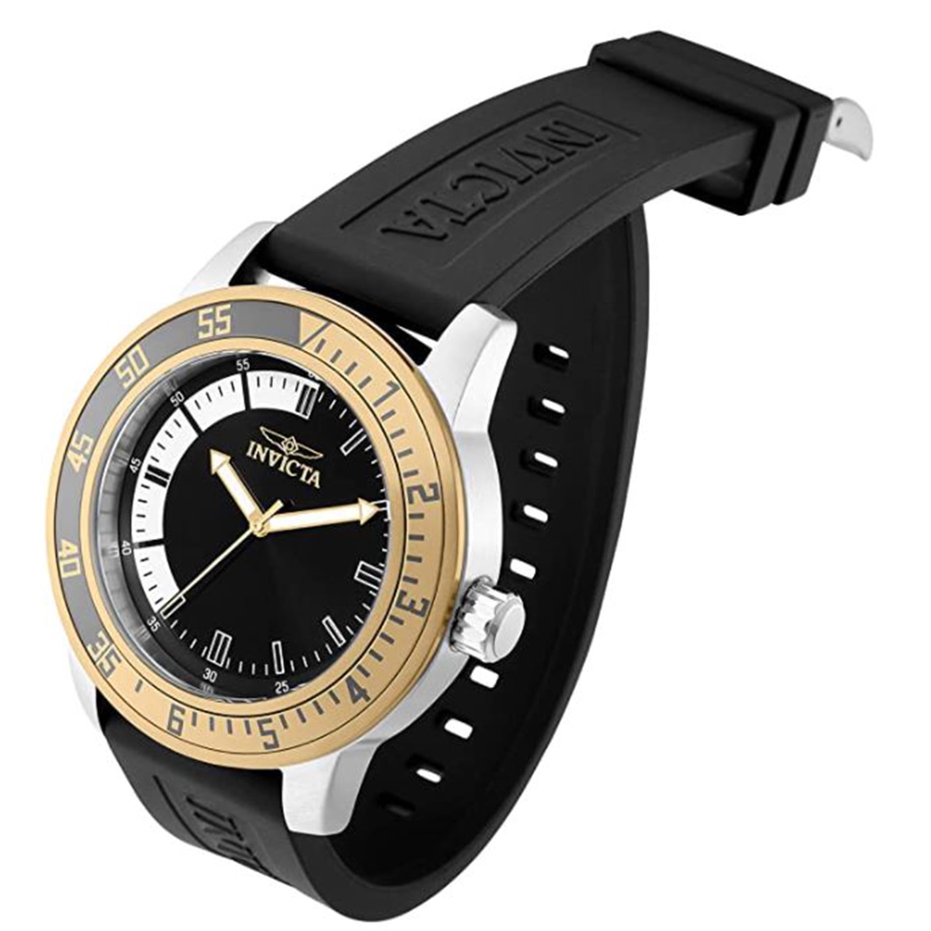 INVICTA Specialty Men 45mm Stainless Steel Steel Black+White dial PC21J Quartz