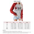 thumbnail image 5 of Sudadera con capucha para mujer, estampado navideño, Color empalmado, cuello redondo, manga larga, para uso diario, manga roja, XXL, 5 of 5
