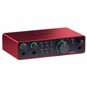 Focusrite Scarlett 2i2 4th Generation 2-in 2-out USB Audio Interface with 8 Ties & Cables Package