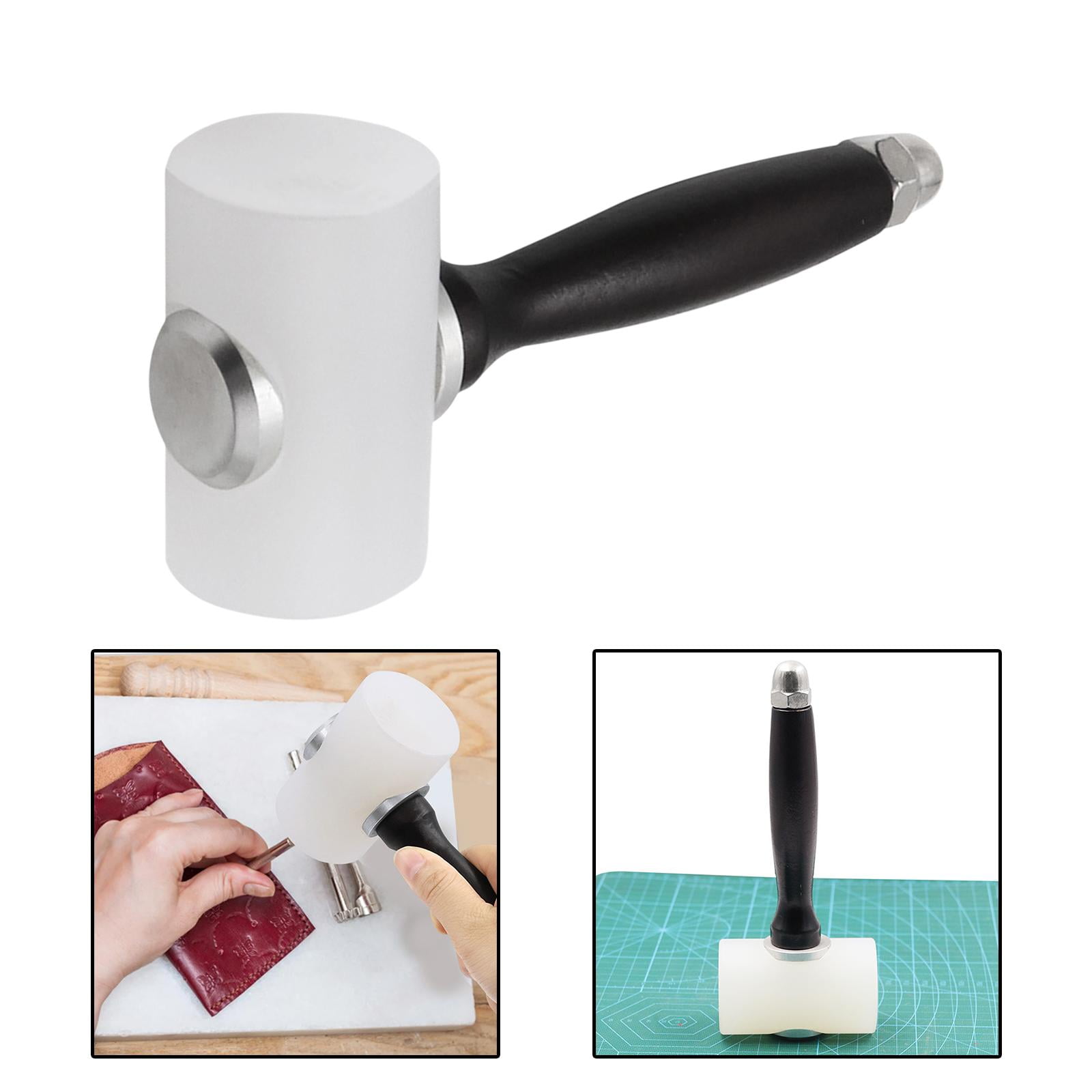 Martillo De Cuero Profesional - Mango De Madera Y Cabeza De Nylon (385g)