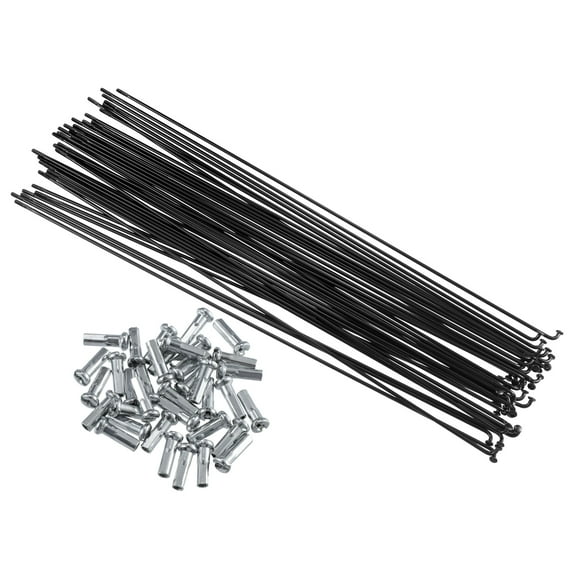 Unique Bargains 36 Pcs Bicycle Steel Spokes 14G Bike Spoke 282mm Length with Nipples for Most Bicycle