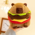 thumbnail image 6 of Kawaii Cute Hamburg Capybara Plush Toy Fluffty Plushie Doll Simulation Capibara Cute Stuffed Animals Soft Plush Gift Kid Toys, 6 of 13