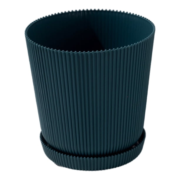Pisexur Batería de cocina Macetas de plástico verdes para balcón, huerto, maceta verde con base para el hogar, suculentas, bonsáis, almacenamiento de plantas para la cocina del hogar