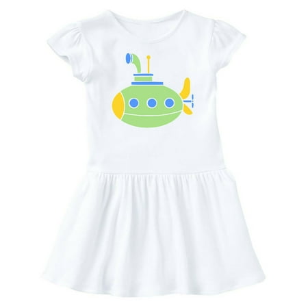 

Inktastic Cute Green Submarine Gift Baby Girl Dress